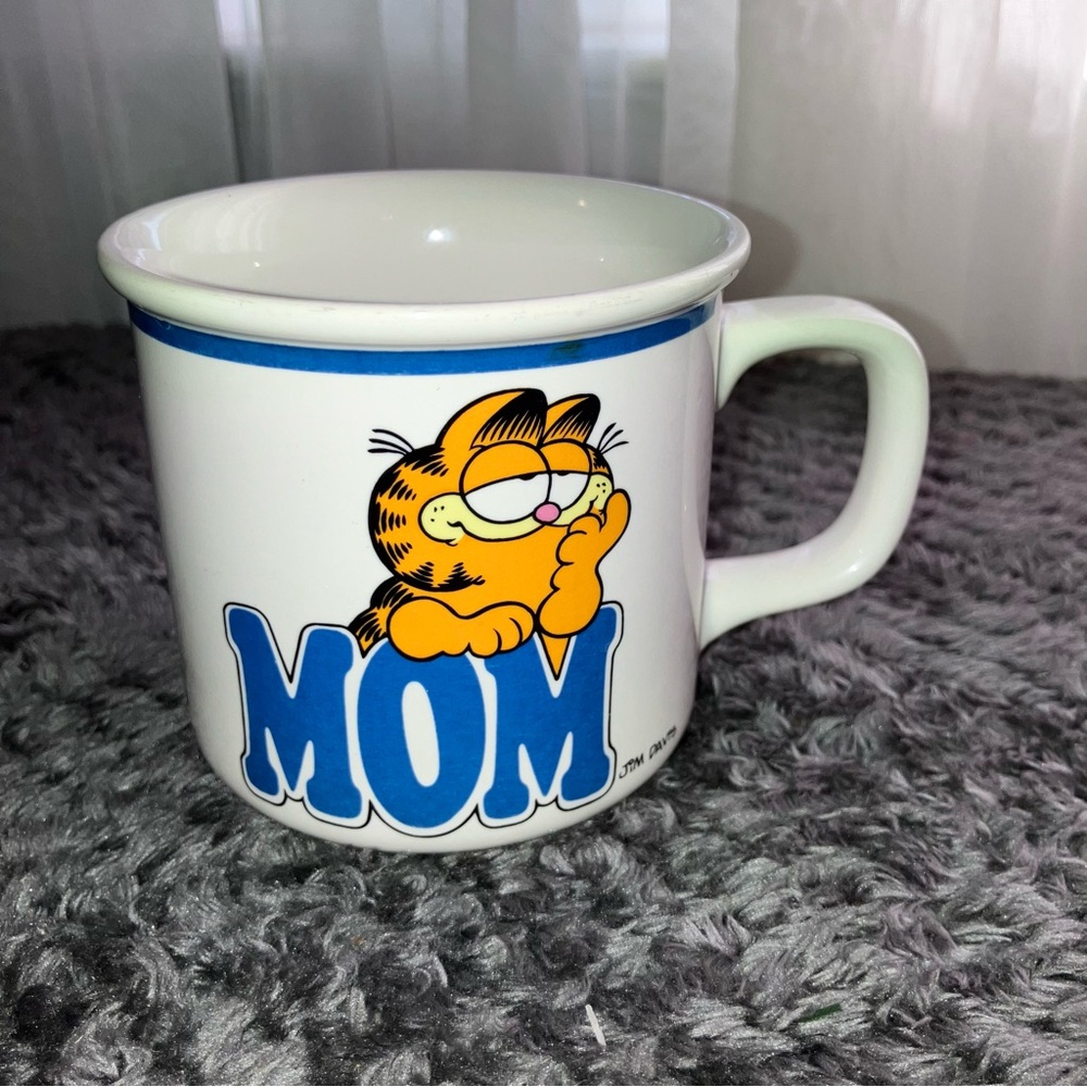 Vintage 1978 Enesco Garfield Cat "Mom" 10oz Ceramic Mug‎ Cup Jim Davis Comic